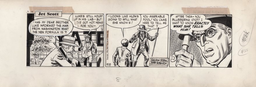 Jet Scott 9/18/54 Daily Comic Art