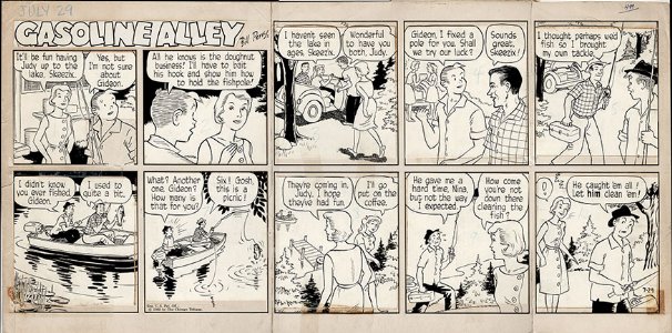 Gasoline Alley 7/29/62 Sunday Comic Art