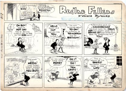 Reg'lar Fellers 8/3/30 Top 1/2 Sunday Comic Art
