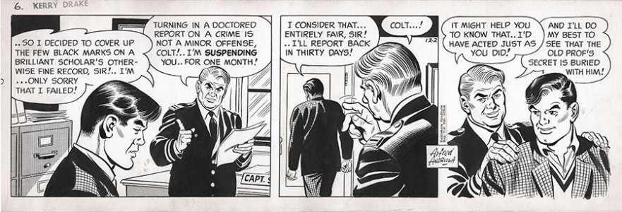 Kerry Drake 12/2/early 1960s Comic Art