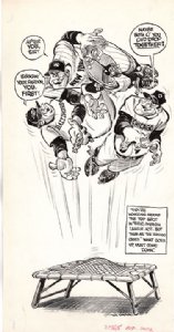 1960 MLB Team Standings Comic Art