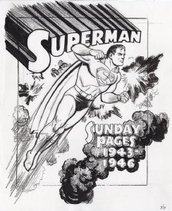 Superman Sunday Pages 1943-1946 Cover Layout Comic Art